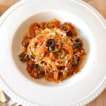 Spaghetti Puttanesca Sauce | Classic Authentic Puttanesca with Fennel, Onions & Mushrooms | Quick, Easy, Delicious | www.craftycookingmama.com
