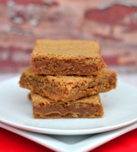 Peanut Butter Blondies - Crafty Cooking Mama