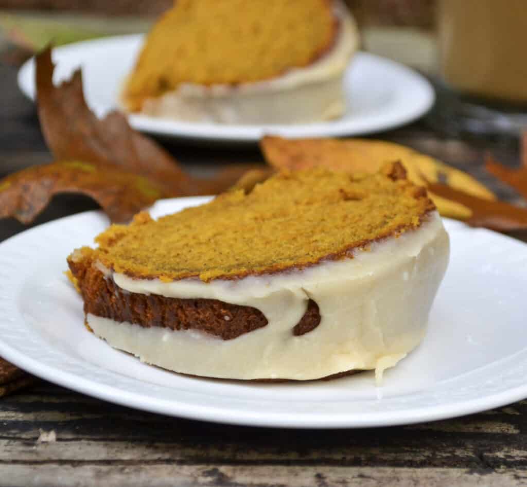 Plated Slice of Pumpkin Bundt Cake