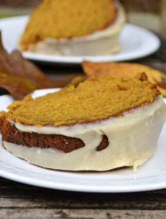 Plated Slice of Pumpkin Bundt Cake